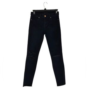 J‎ Brand Cropped Skinny Mid Rise Distressed Blue Mercy Jeans 26 Preowned